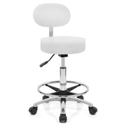 Swivel Stool With Back White