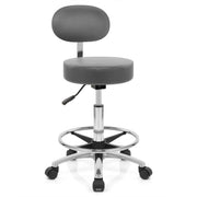 Chaise de Bar Faux Cuir Chrome - Swivel Gris