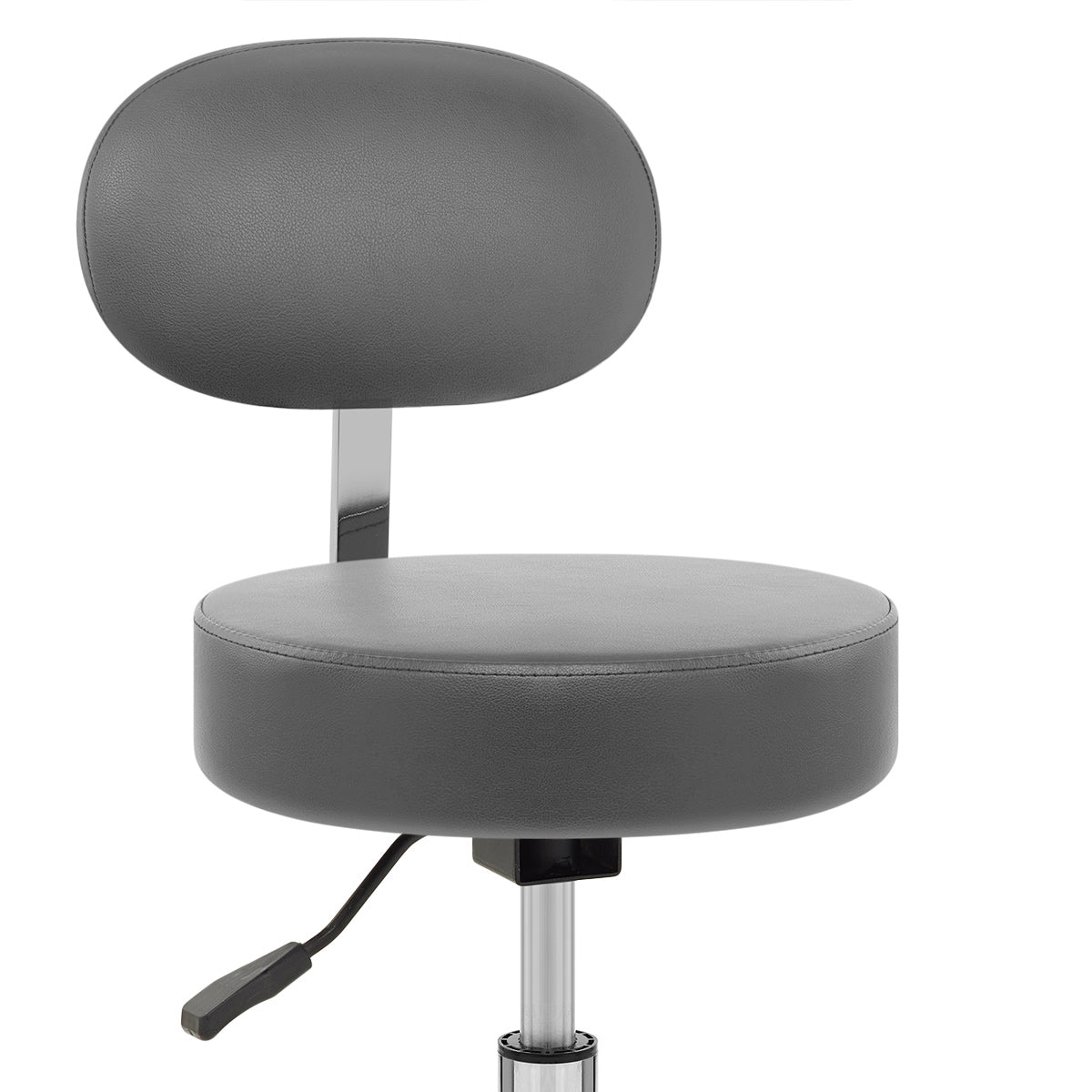 Chaise de Bar Faux Cuir Chrome - Swivel Gris