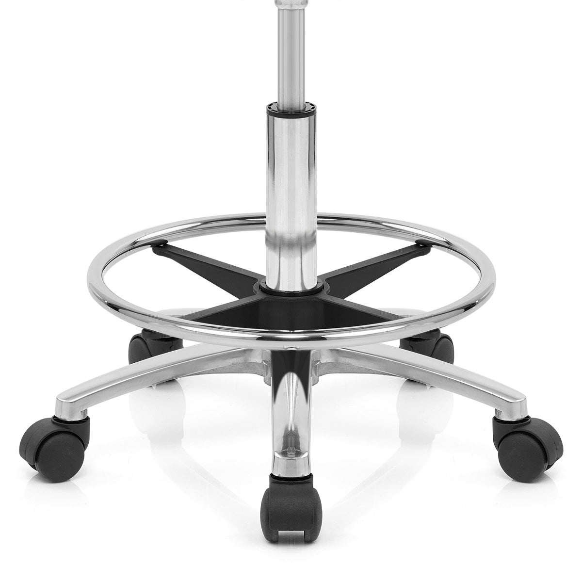Chaise de Bar Faux Cuir Chrome - Swivel Gris