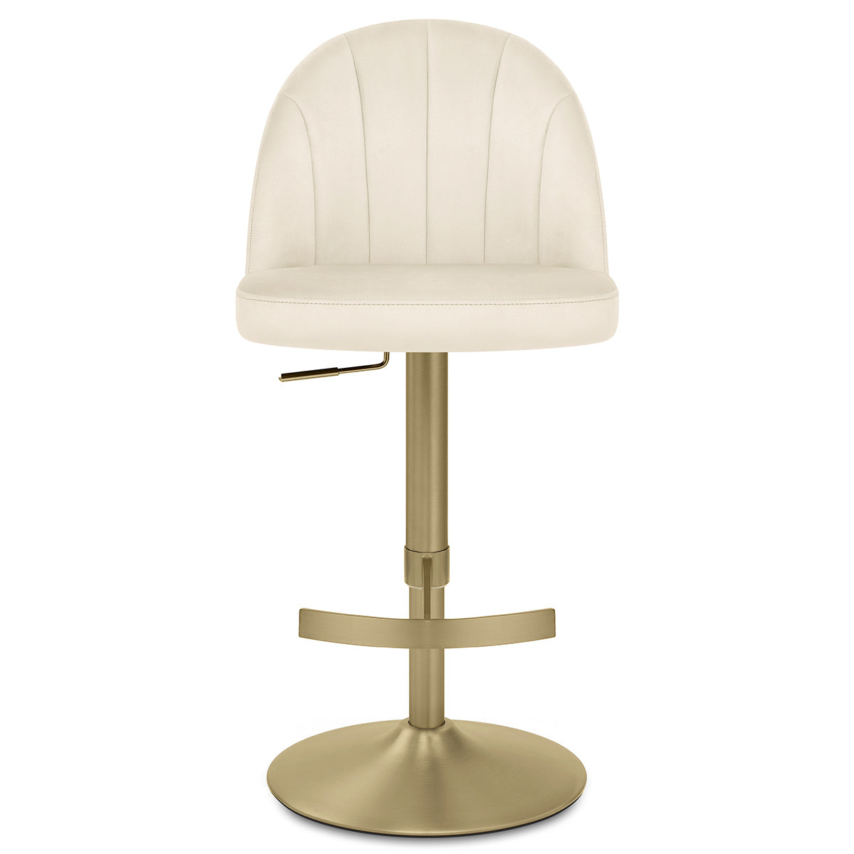 Chaise de Bar Velours - Nicola Crème
