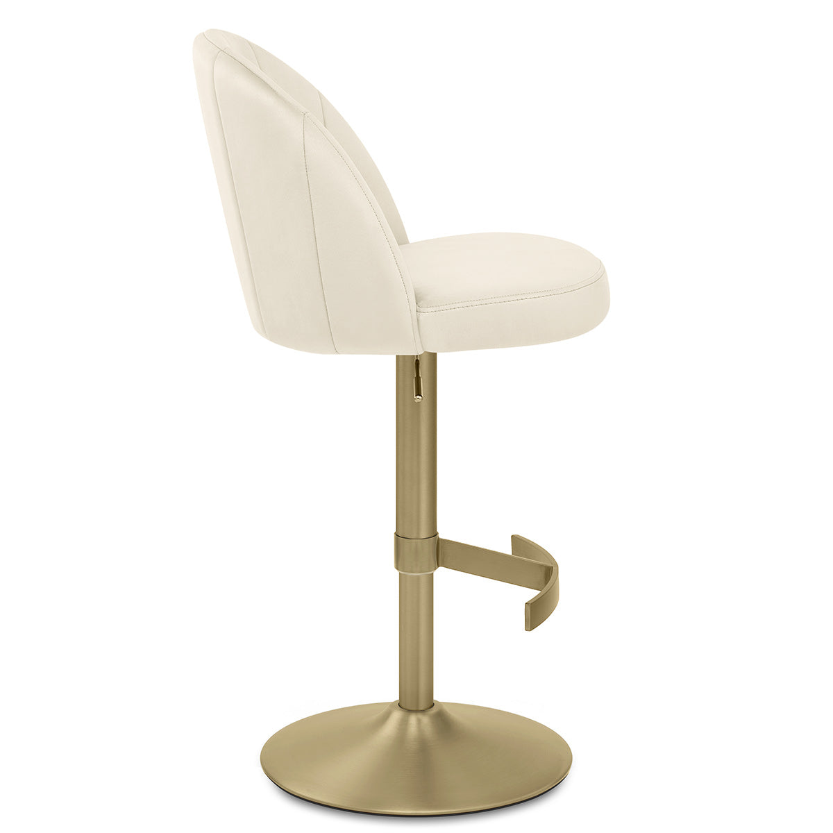 Chaise de Bar Velours - Nicola Crème