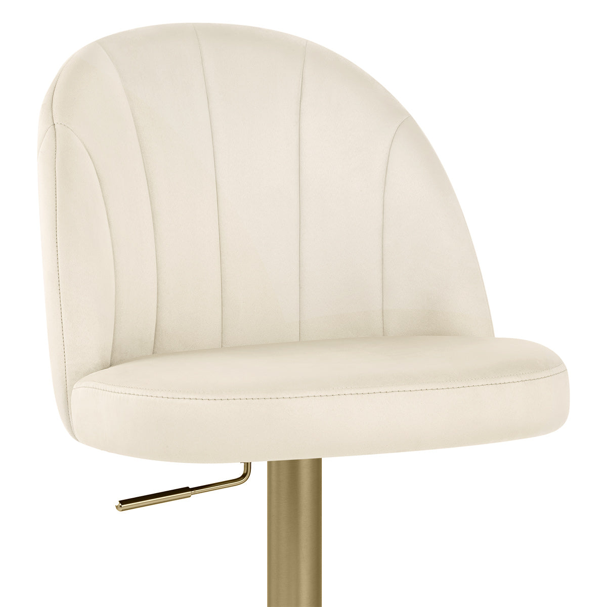 Chaise de Bar Velours - Nicola Crème