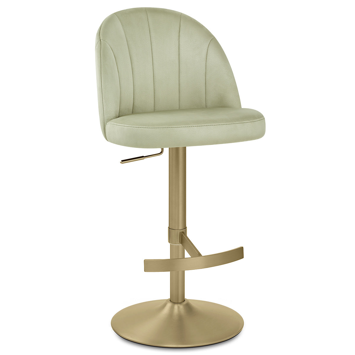 Chaise de Bar Velours - Nicola Vert