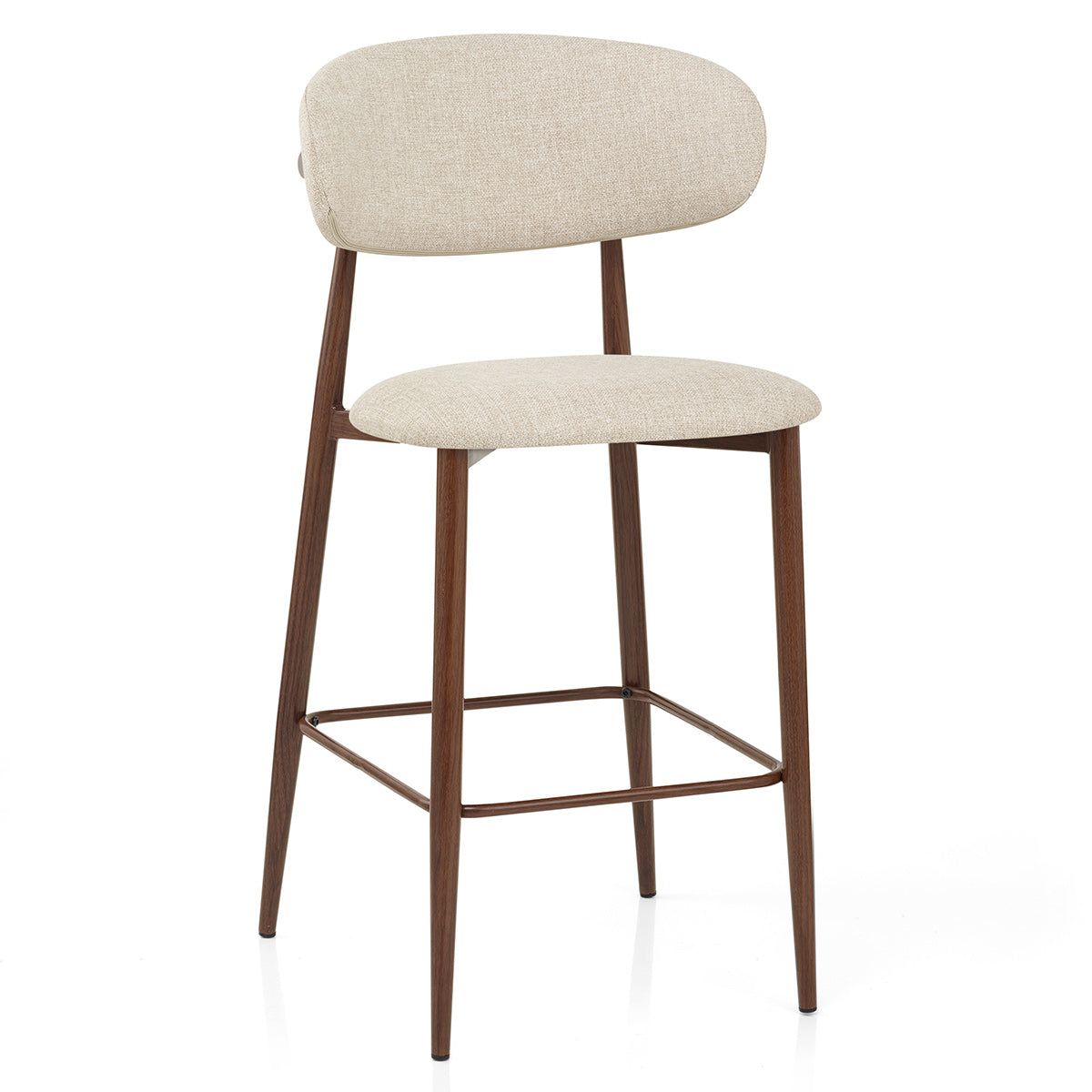 Tabouret de Bar Tissu - Harrow Crème