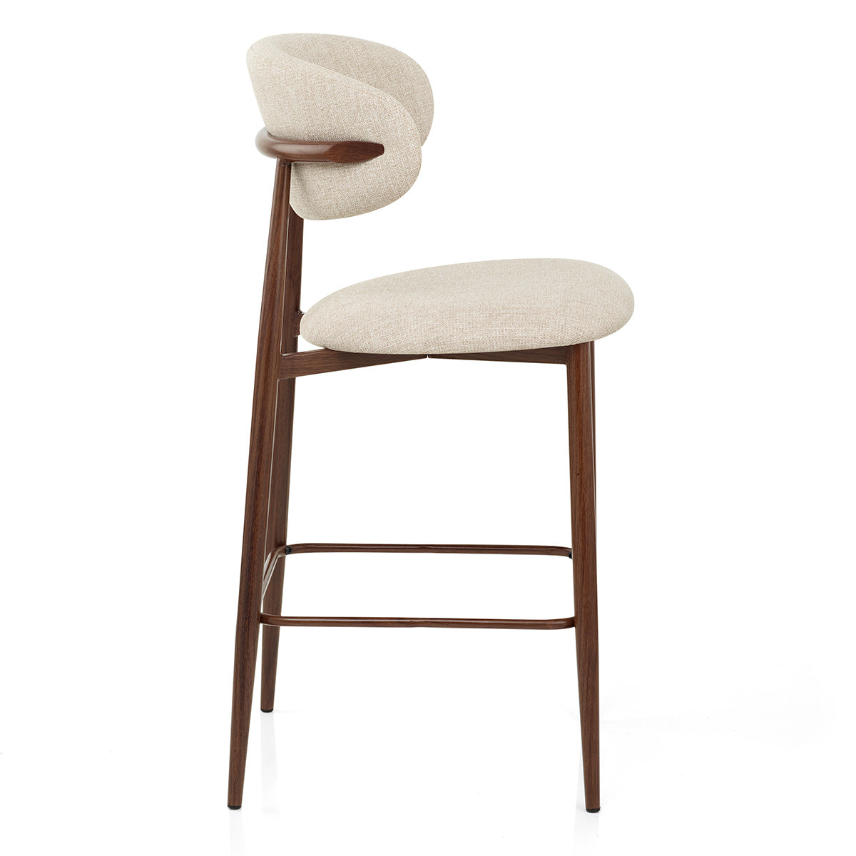 Tabouret de Bar Tissu - Harrow Crème