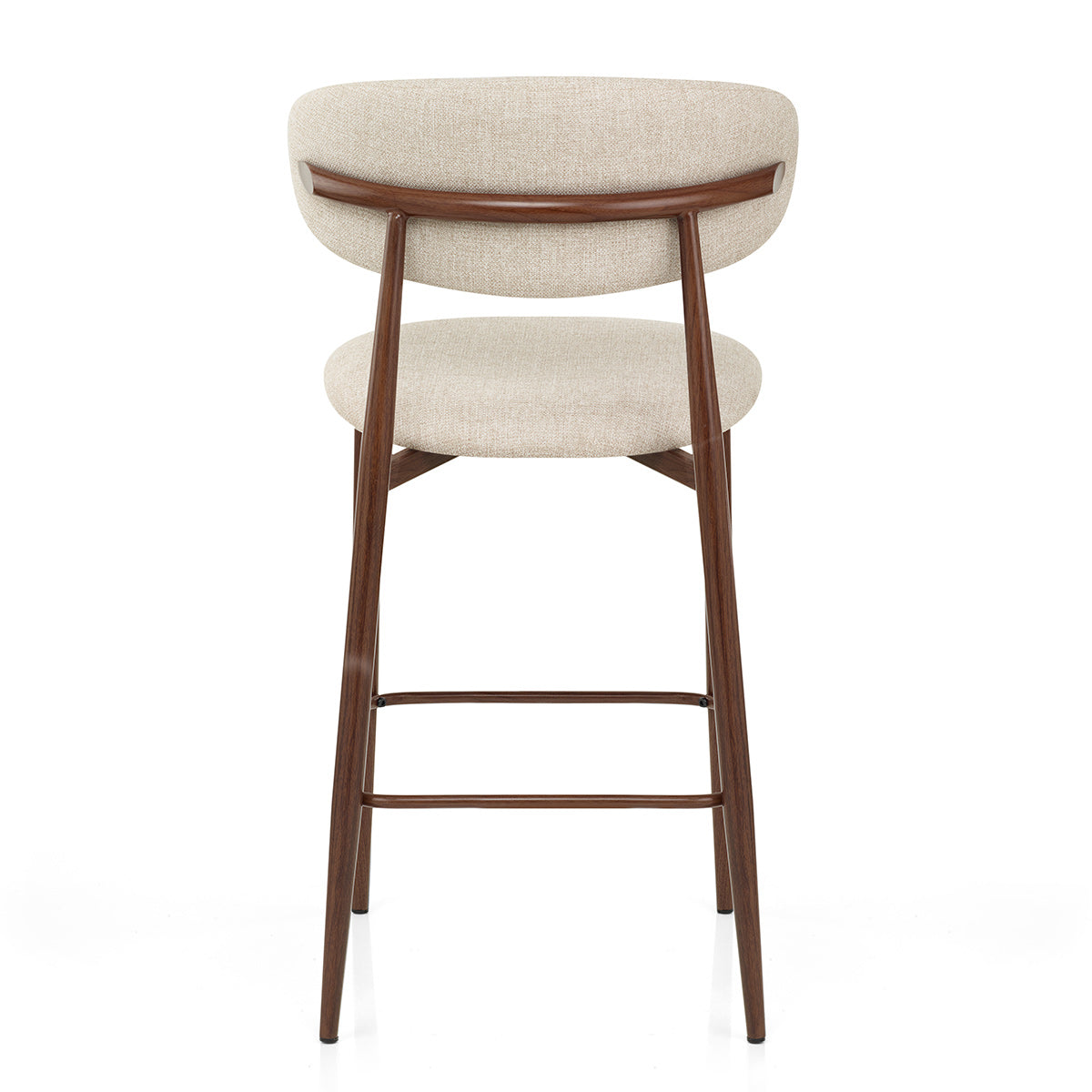 Tabouret de Bar Tissu - Harrow Crème