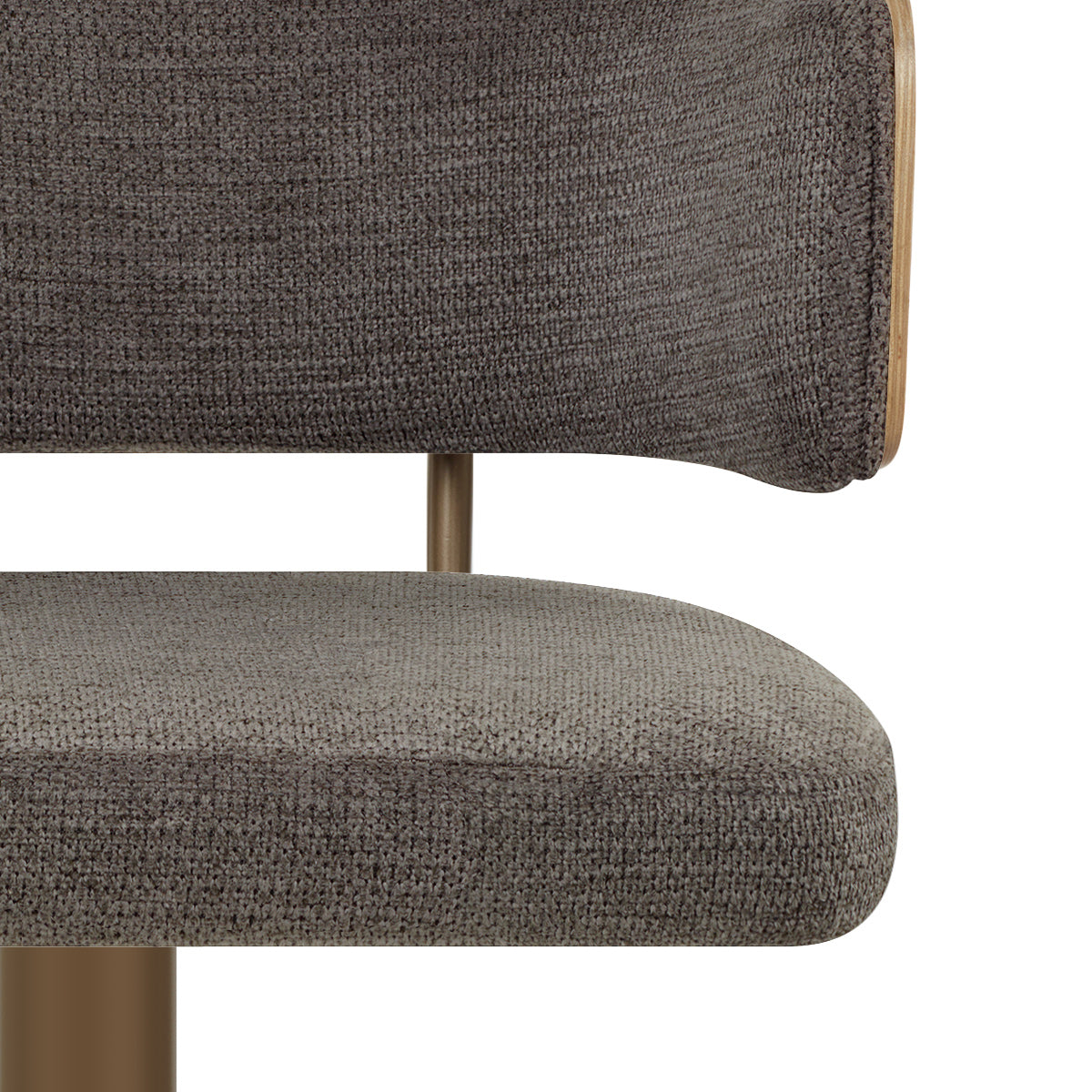 Tabouret de Bar Cuivre Tissu - Logan Gris
