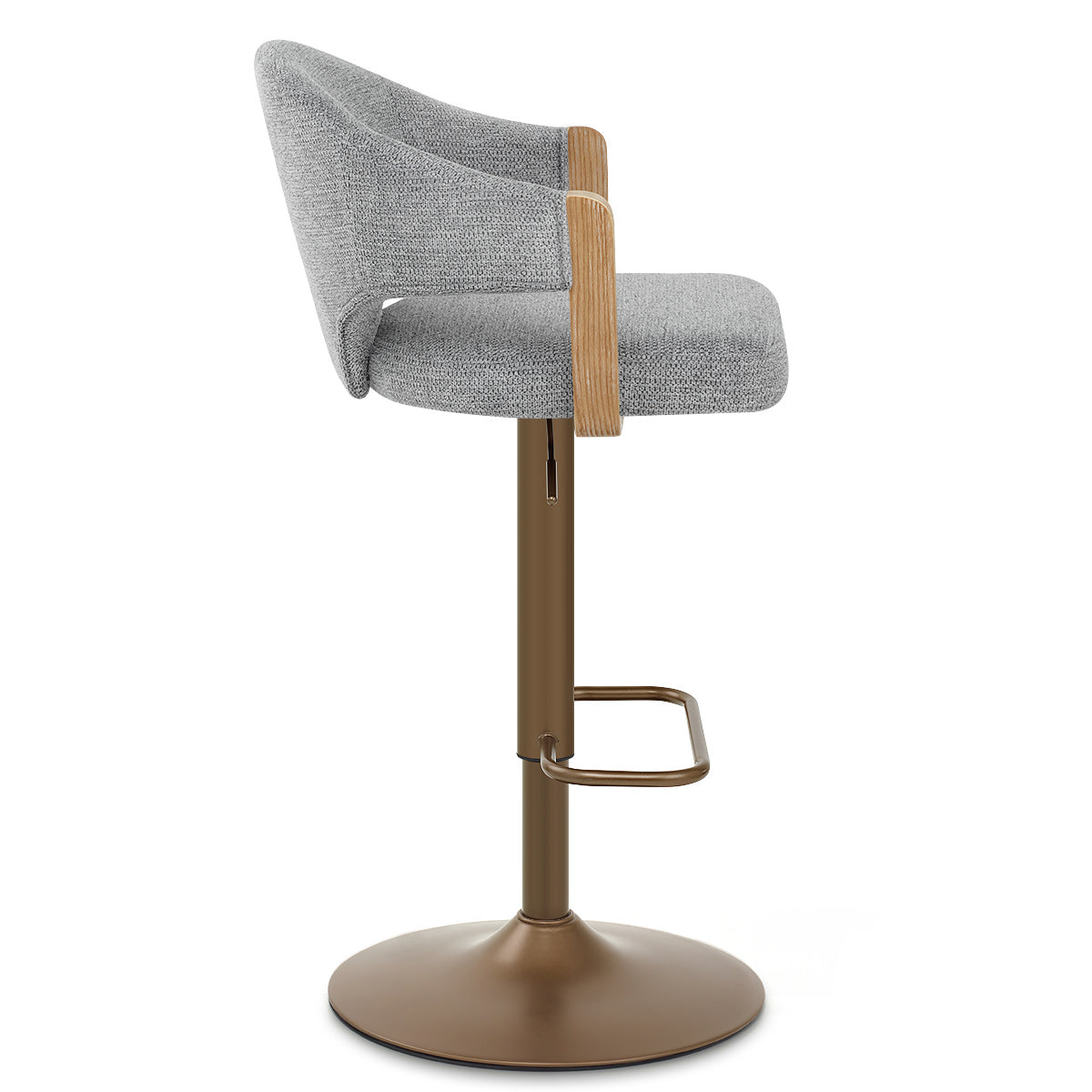Tabouret de Bar Cuivre Tissu - Arco Gris