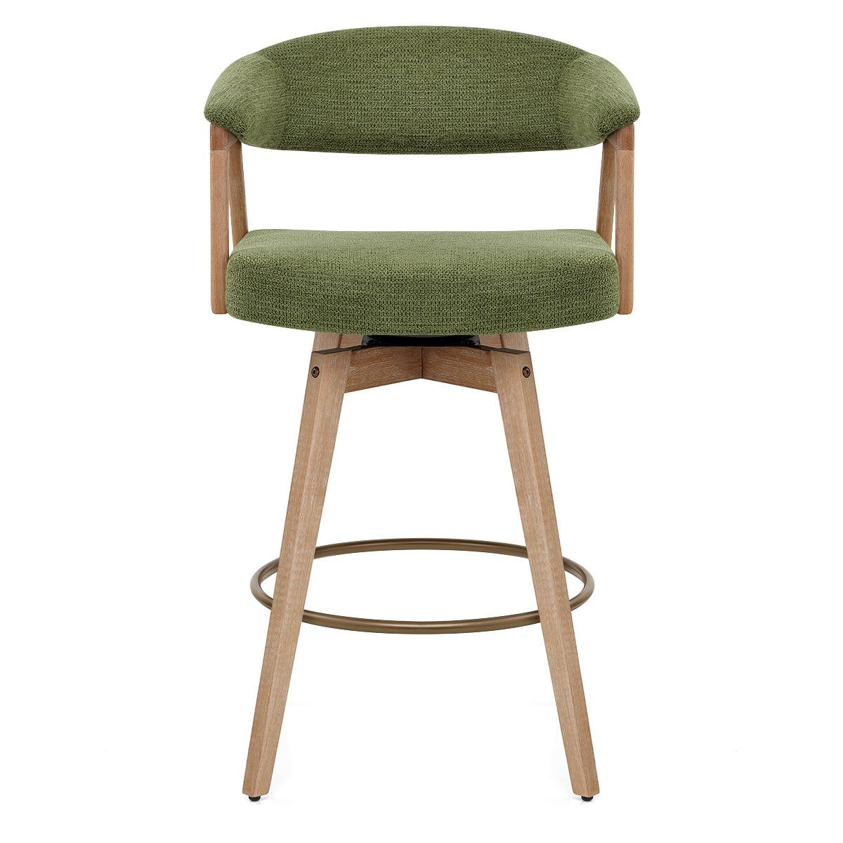 Tabouret de Bar Bois Tissu - Falco Vert