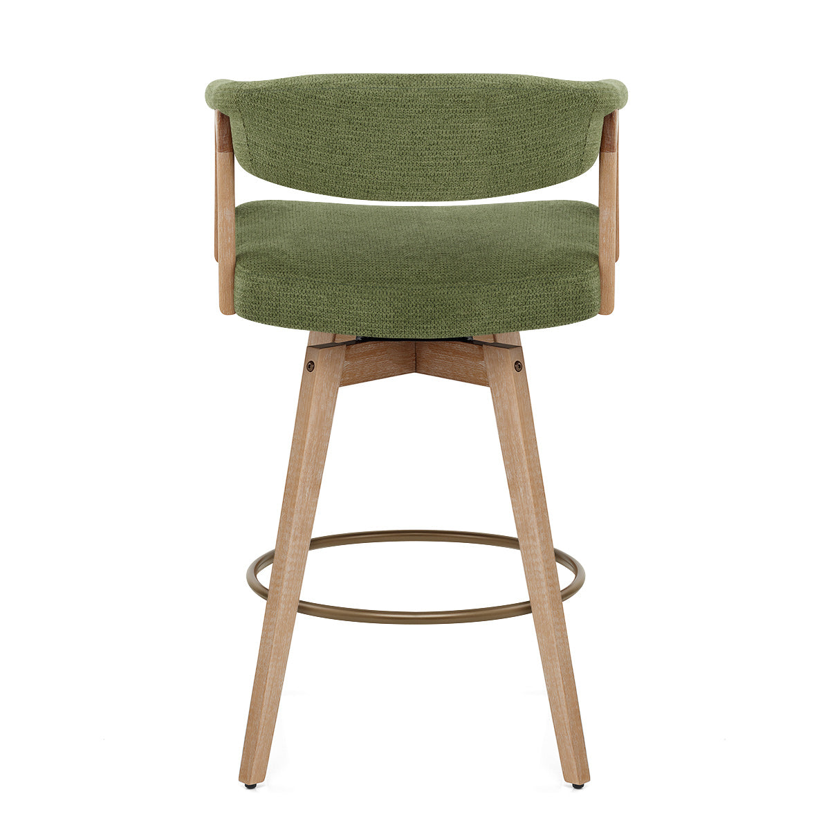 Tabouret de Bar Bois Tissu - Falco Vert
