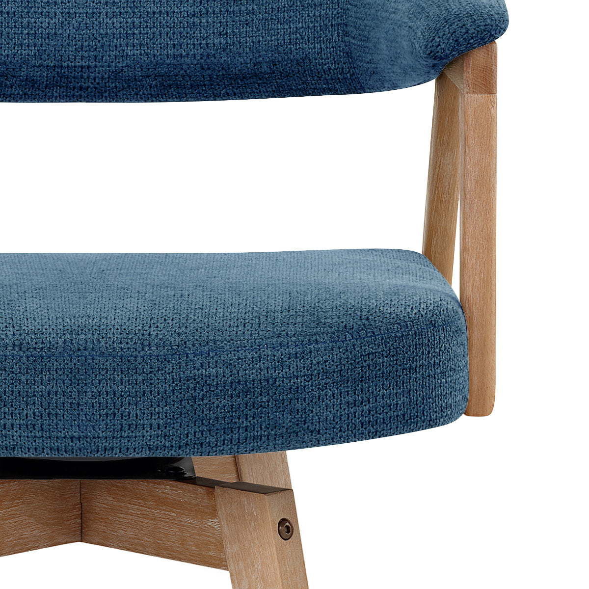 Tabouret de Bar Bois Tissu - Falco Bleu