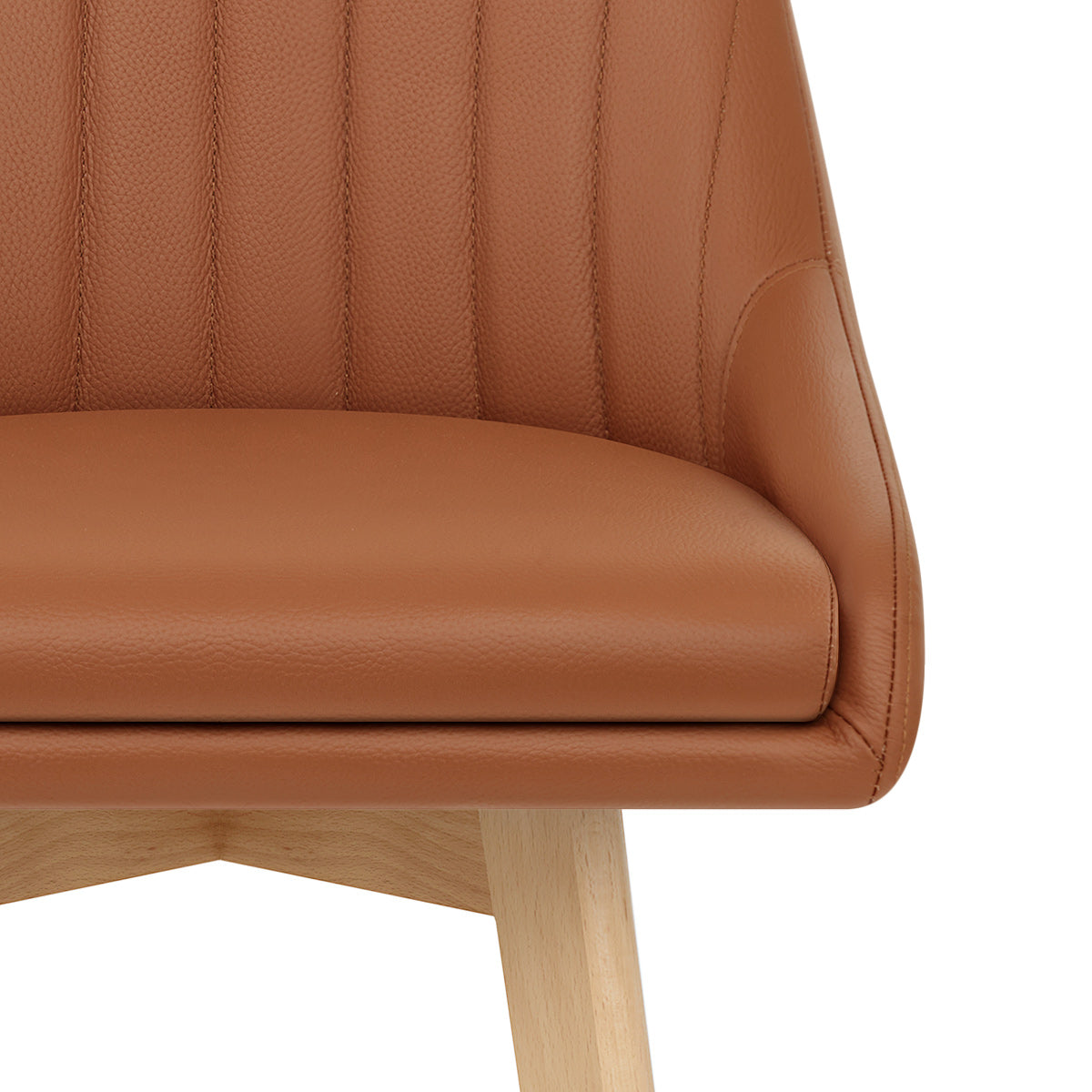Tabouret de Bar Cuir Veritable Bois - Hamilton Marron