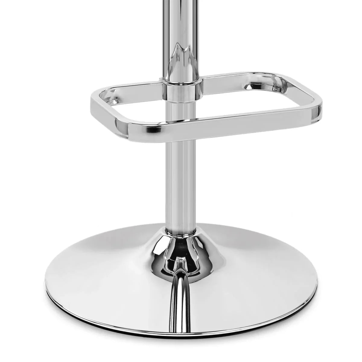Chaise de Bar Faux Cuir Chrome - Lush Noir