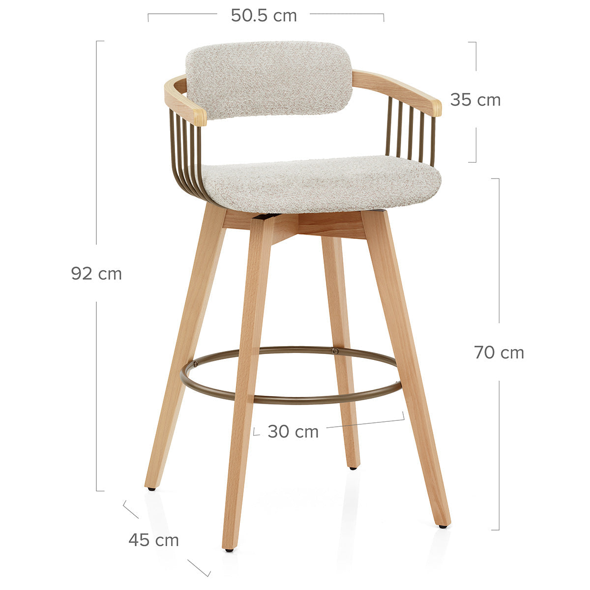 Tabouret de Bar Boucle - Electra Crème