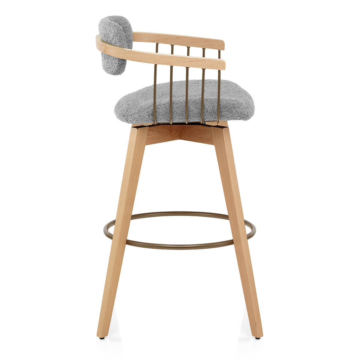 Tabouret de Bar Boucle - Electra Gris Clair