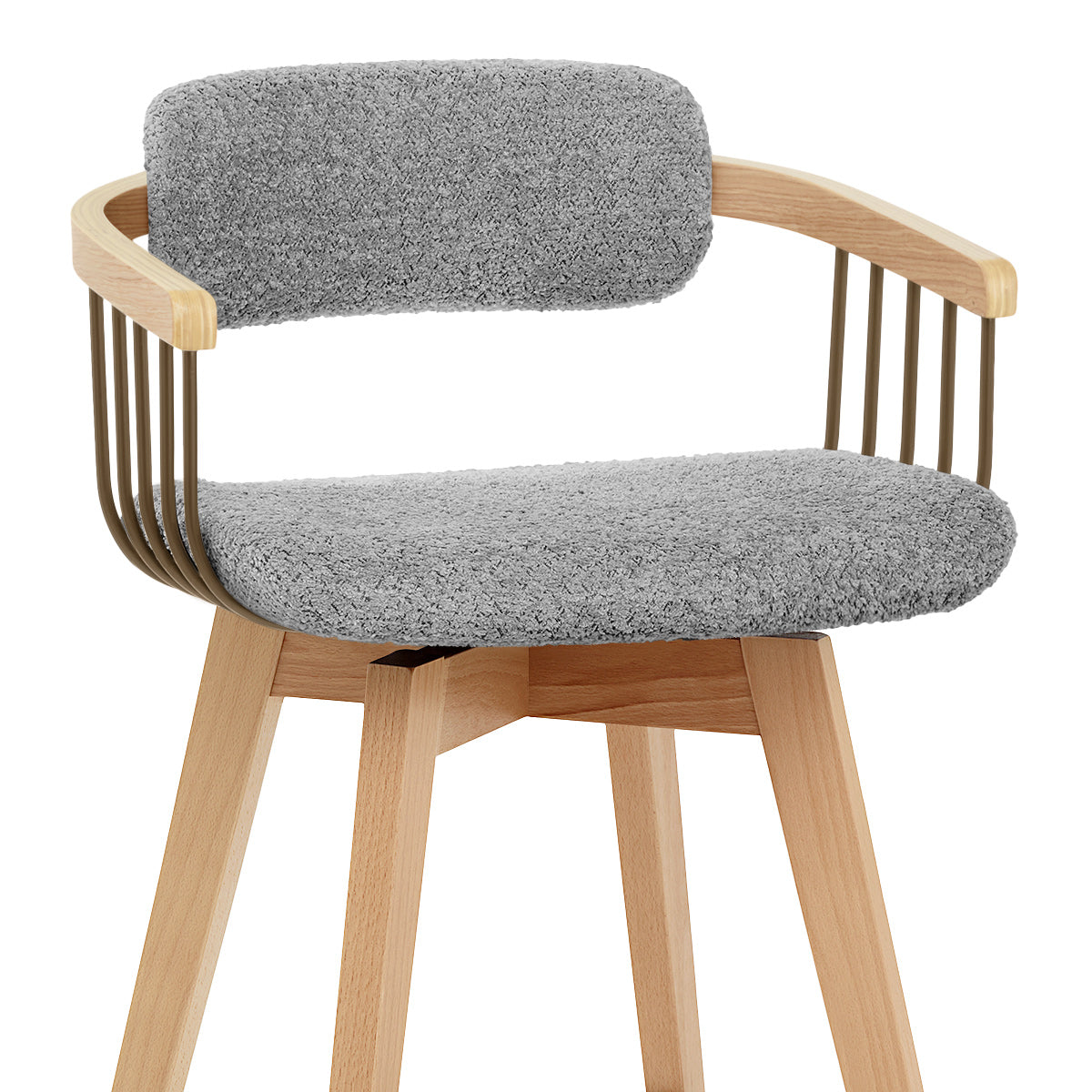Tabouret de Bar Boucle - Electra Gris Clair