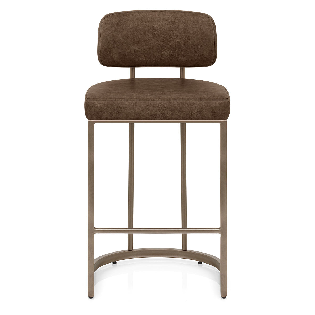 Tabouret Faux Cuir - Verve Marron