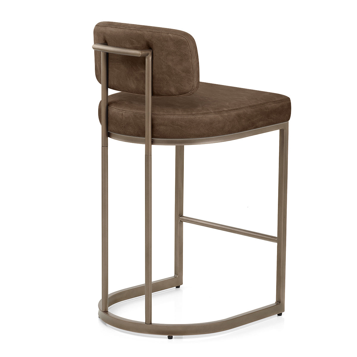 Tabouret Faux Cuir - Verve Marron