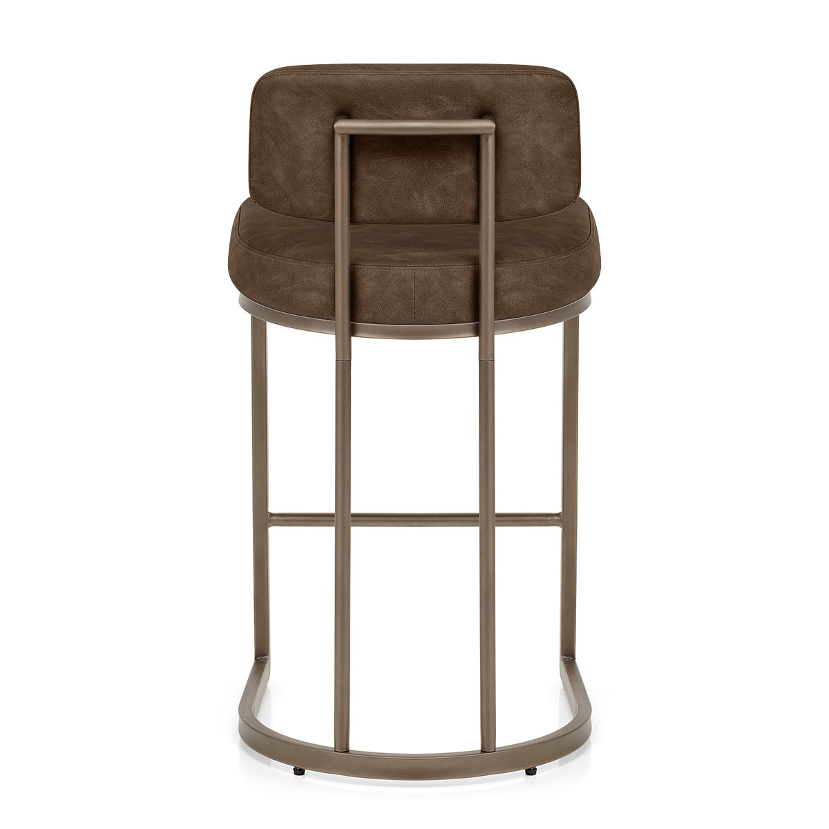 Tabouret Faux Cuir - Verve Marron