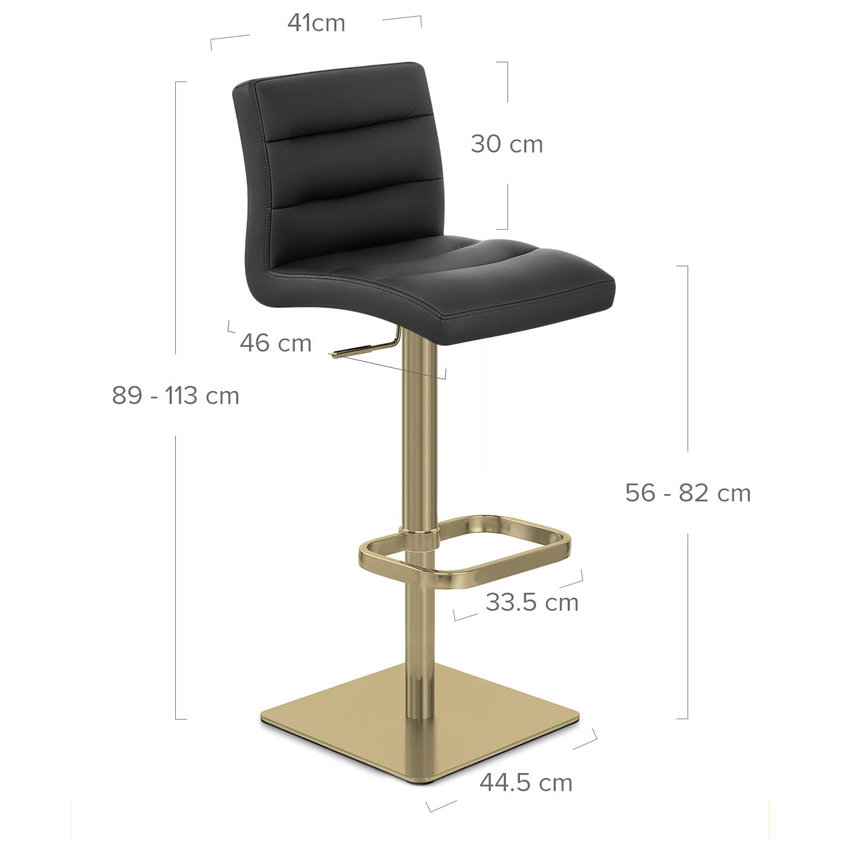 Lush Gold Stool Black