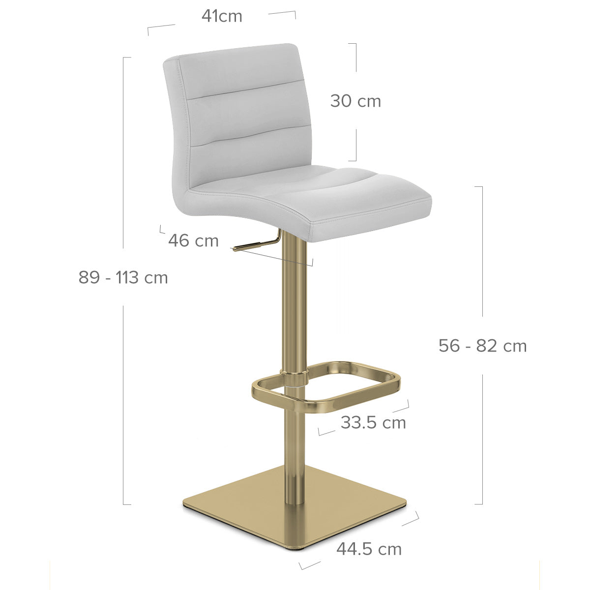 Lush Gold Stool Grey