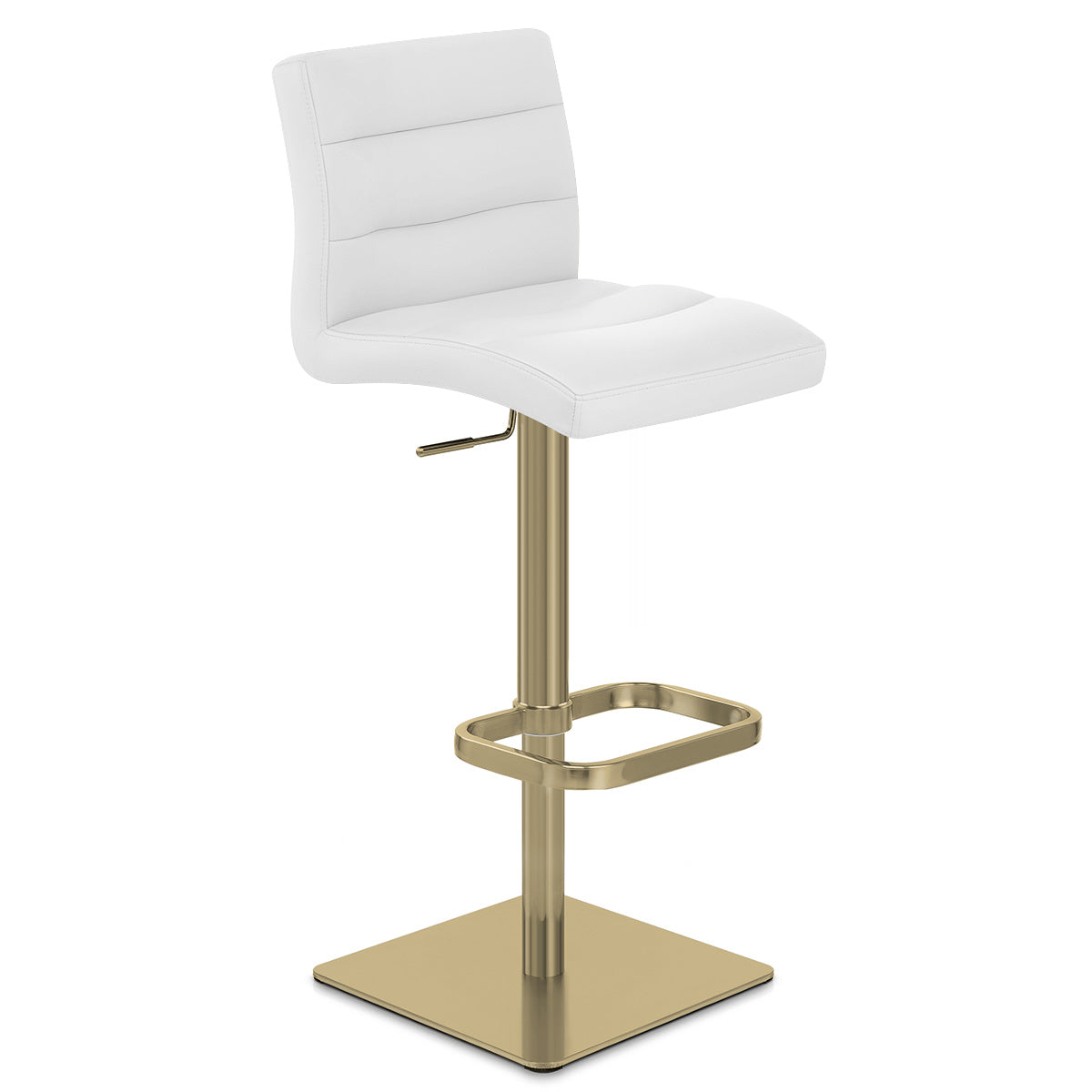 Lush Gold Stool White