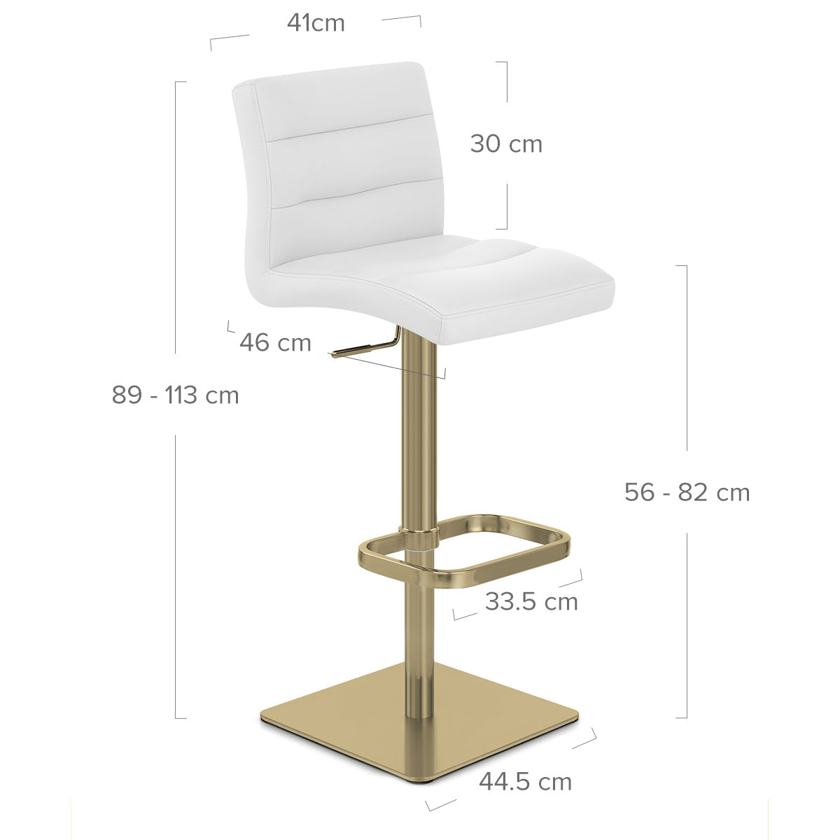 Lush Gold Stool White