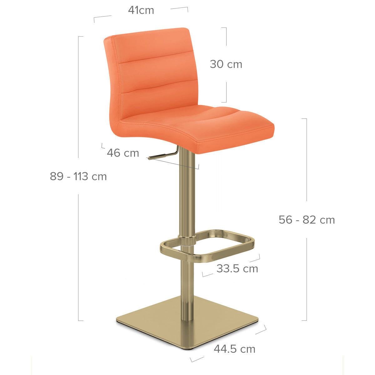Lush Gold Stool Orange