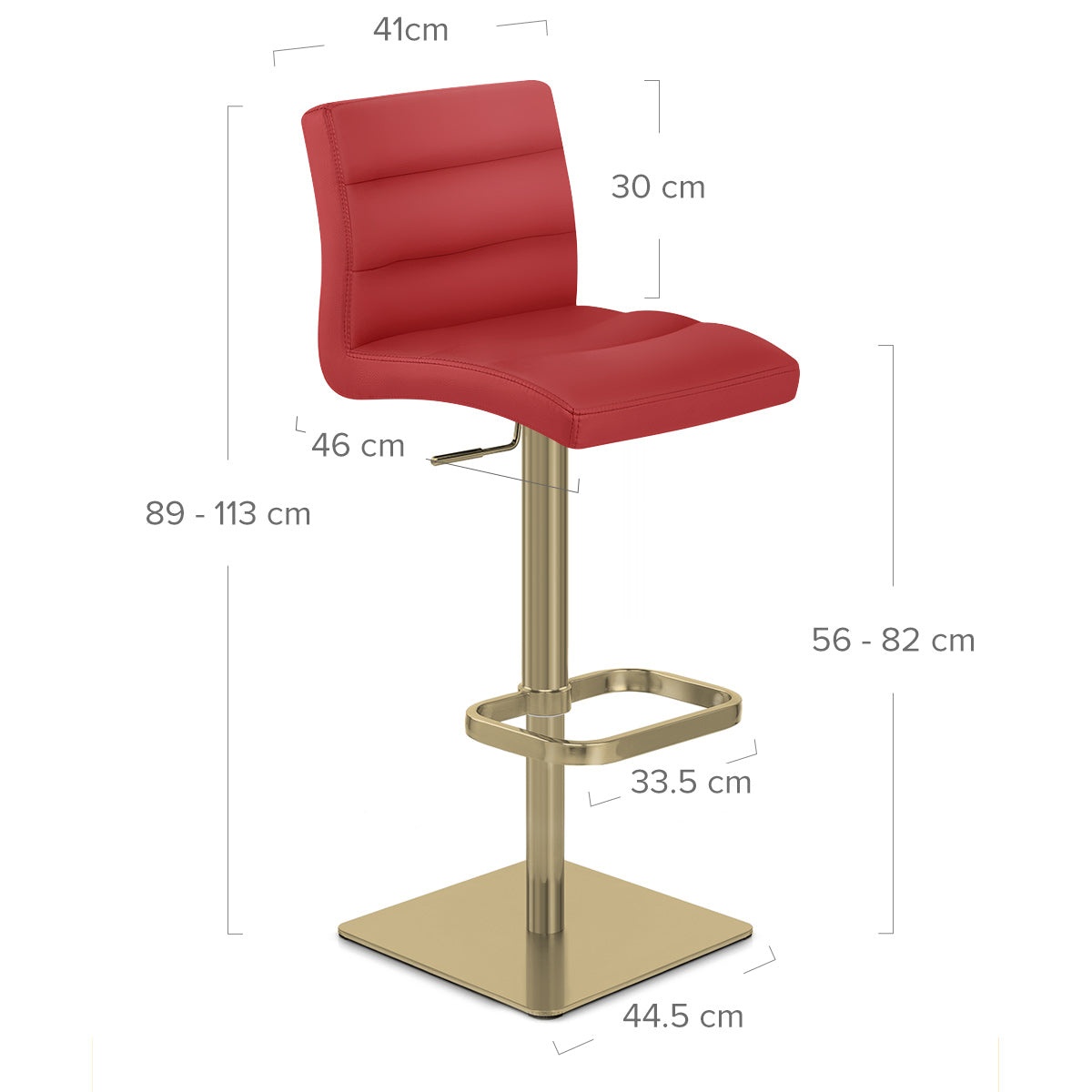 Lush Gold Stool Red