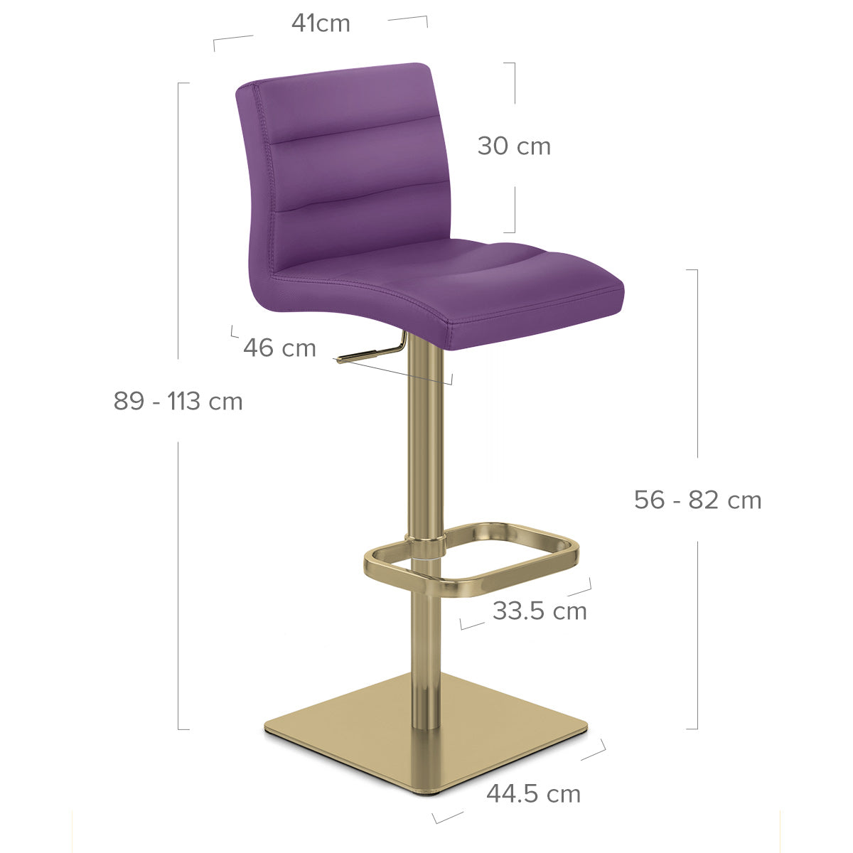 Lush Gold Stool Purple