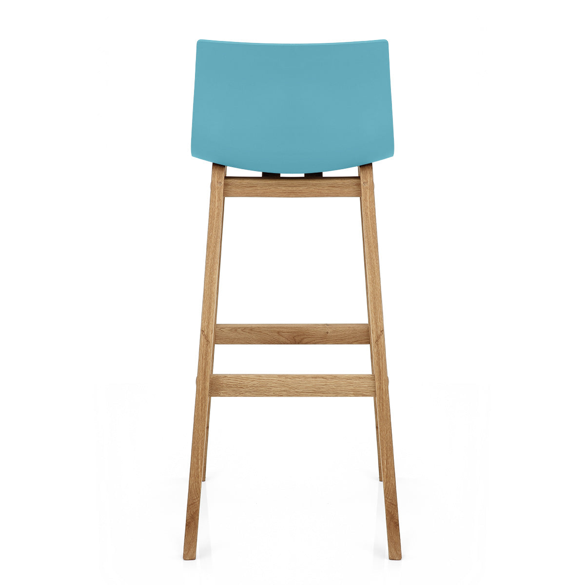 High Drift Oak & Blue Bar Stool