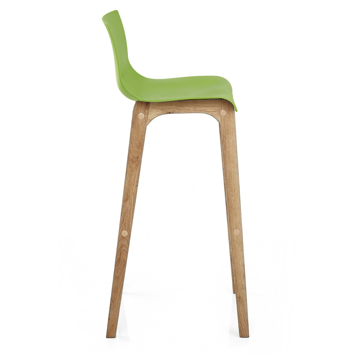 High Drift Oak & Green Bar Stool