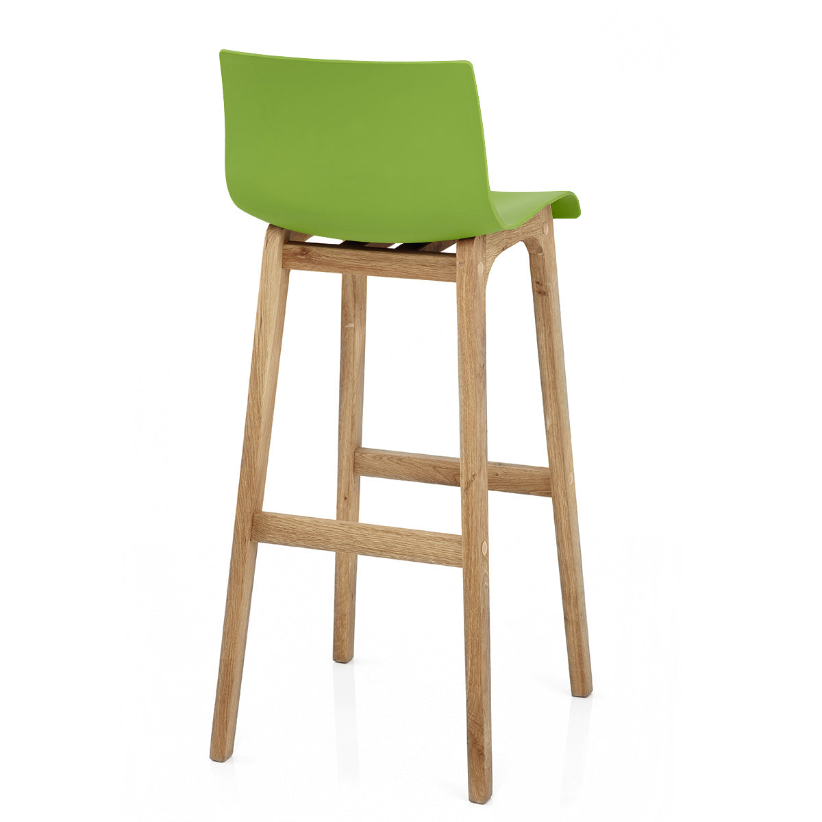 High Drift Oak & Green Bar Stool