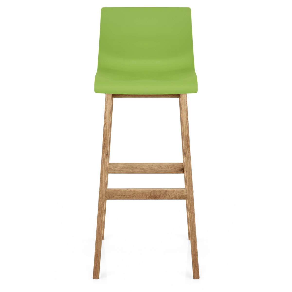 High Drift Oak & Green Bar Stool