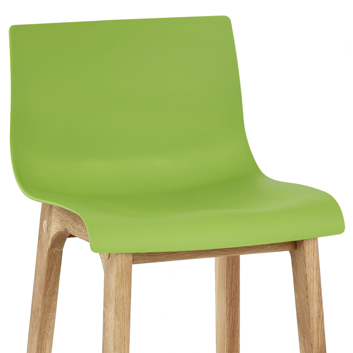 High Drift Oak & Green Bar Stool