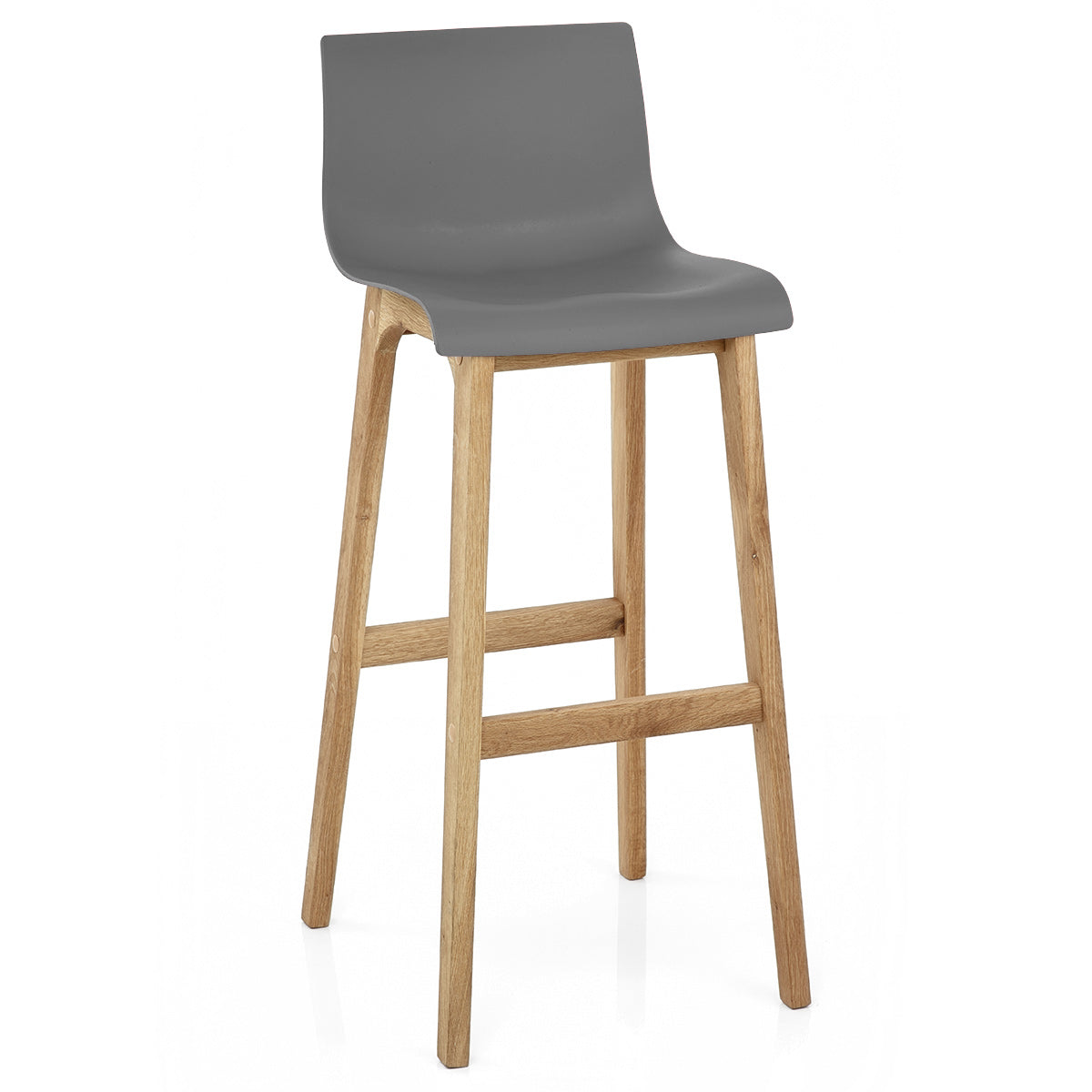High Drift Oak & Charcoal Bar Stool