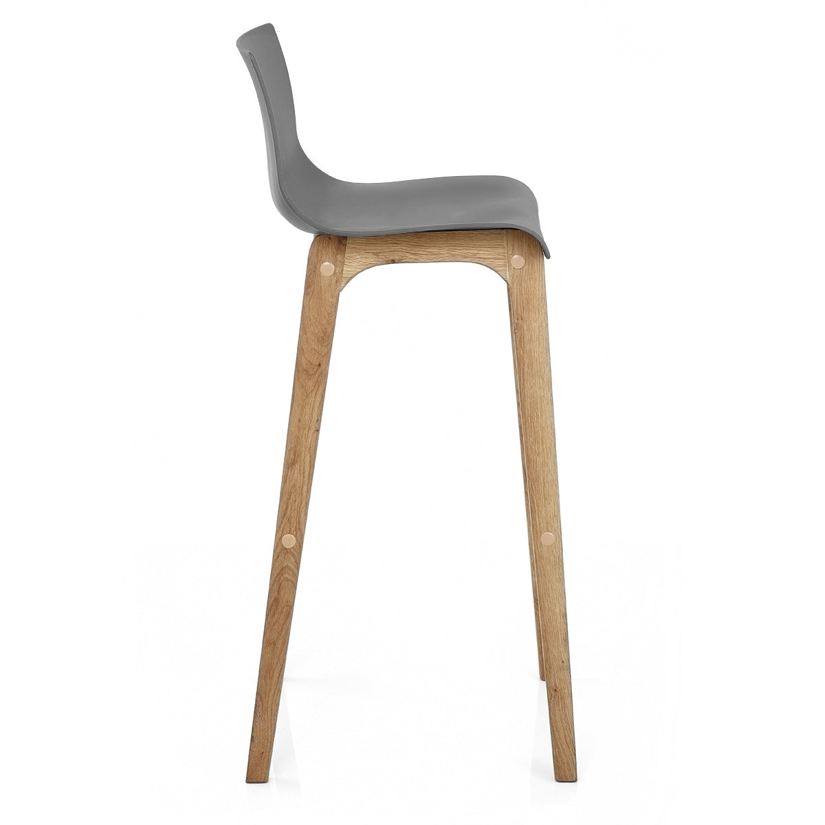 High Drift Oak & Charcoal Bar Stool