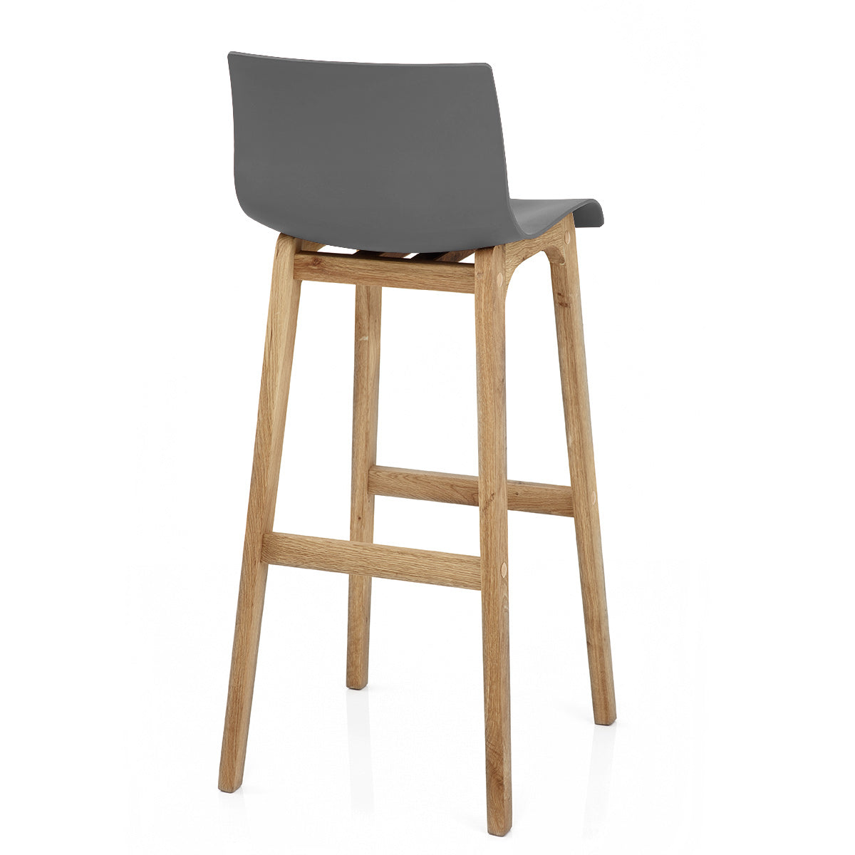 High Drift Oak & Charcoal Bar Stool
