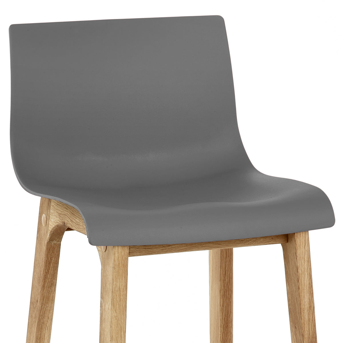 High Drift Oak & Charcoal Bar Stool