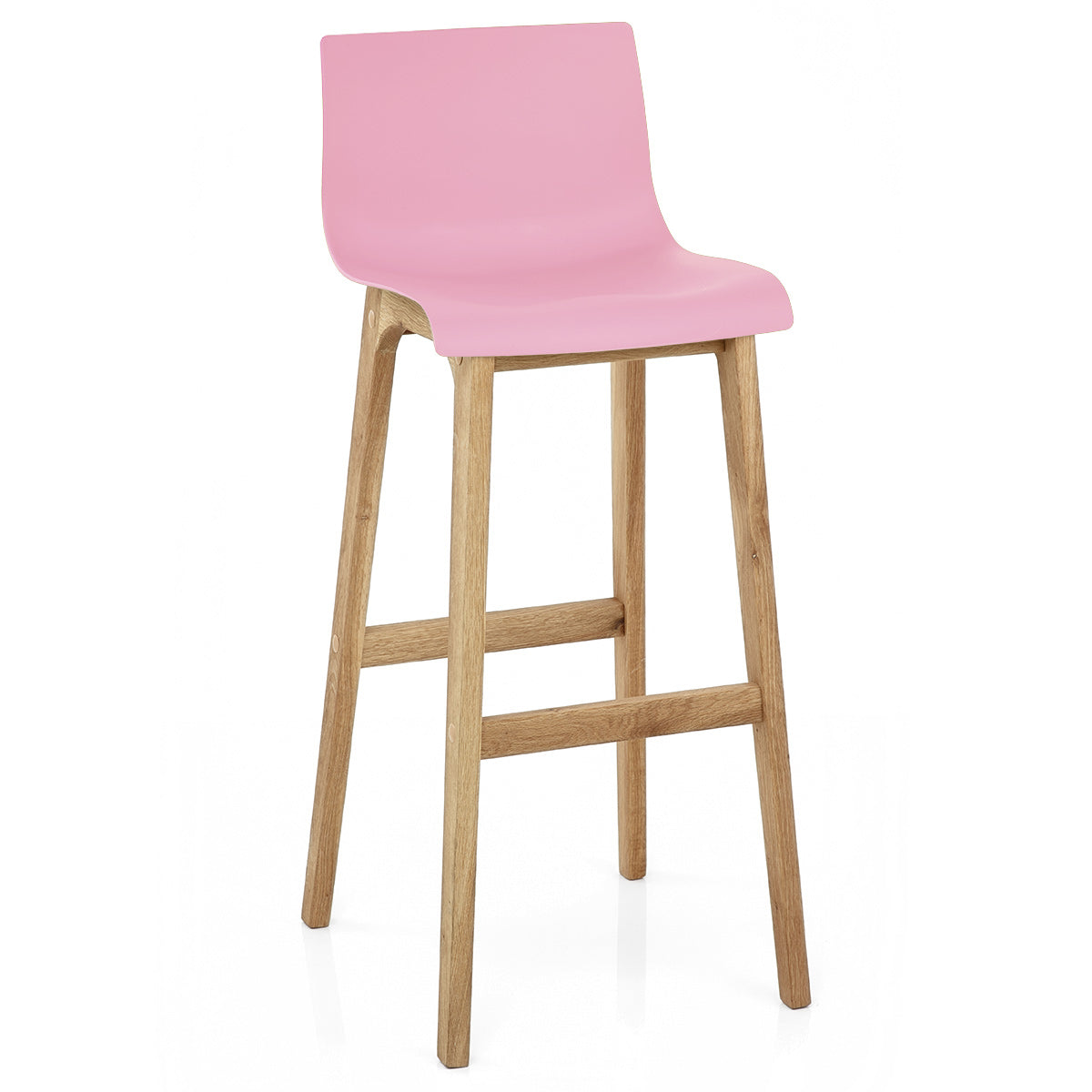 High Drift Oak & Pink Bar Stool