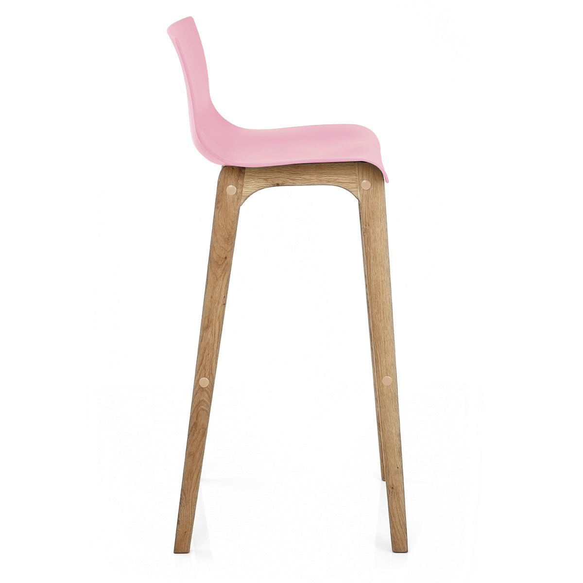 High Drift Oak & Pink Bar Stool