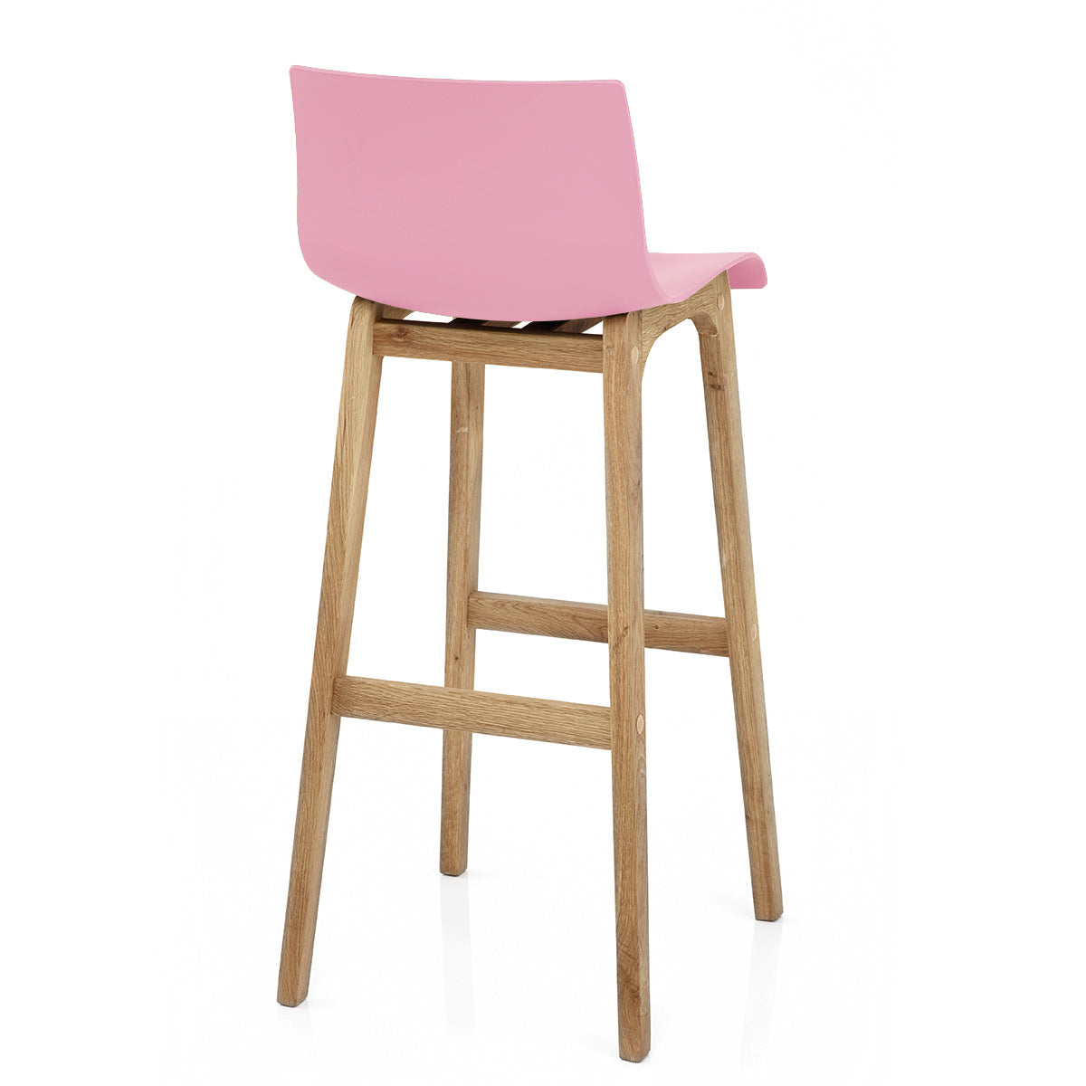 High Drift Oak & Pink Bar Stool