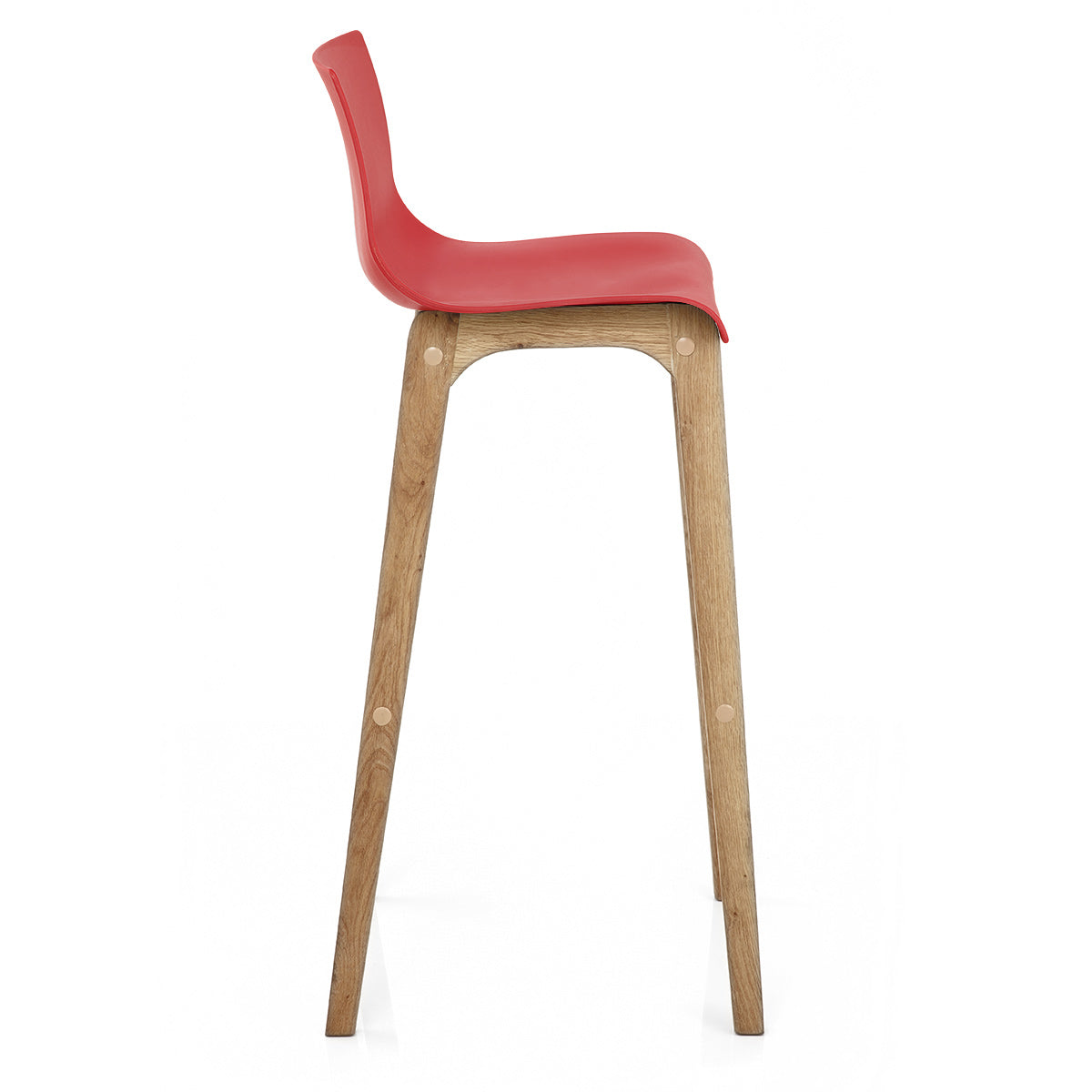 High Drift Oak & Red Bar Stool