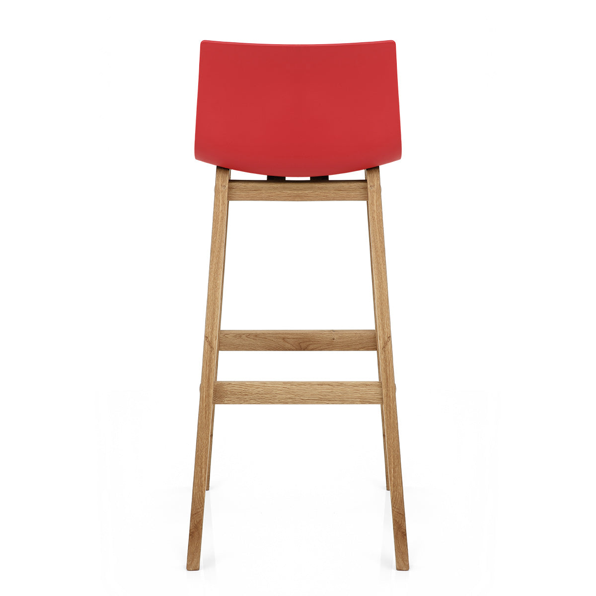 High Drift Oak & Red Bar Stool