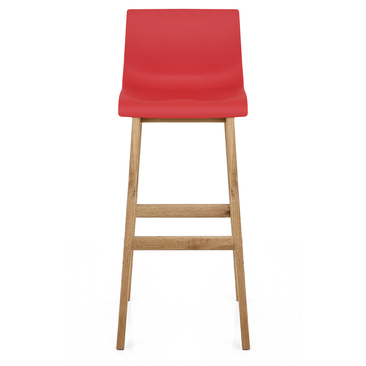 High Drift Oak & Red Bar Stool