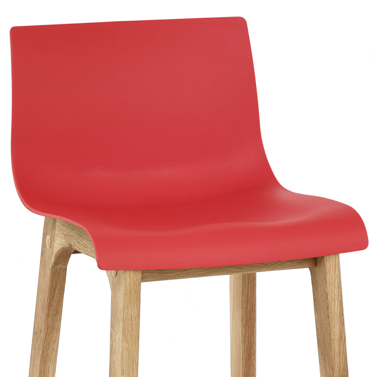 High Drift Oak & Red Bar Stool