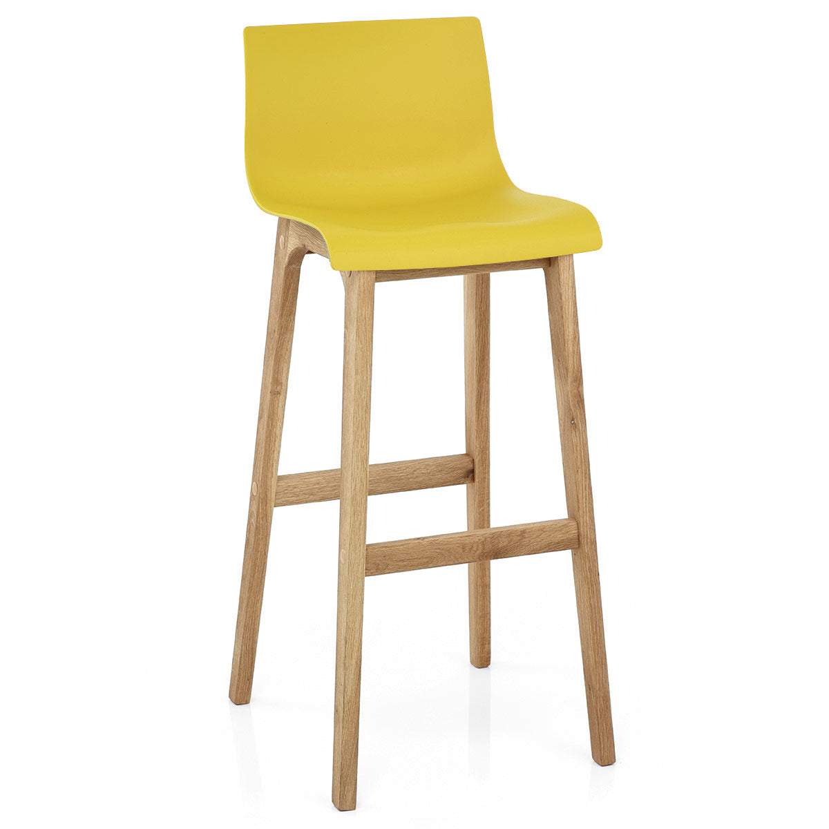 High Drift Oak & Yellow Bar Stool