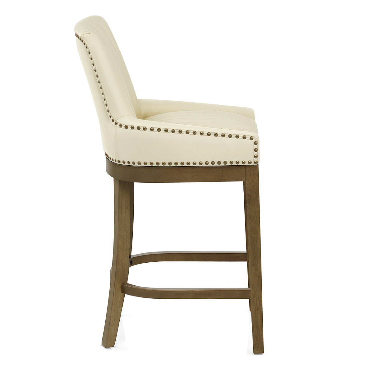 Chiltern Oak Bar Stool Cream Leather