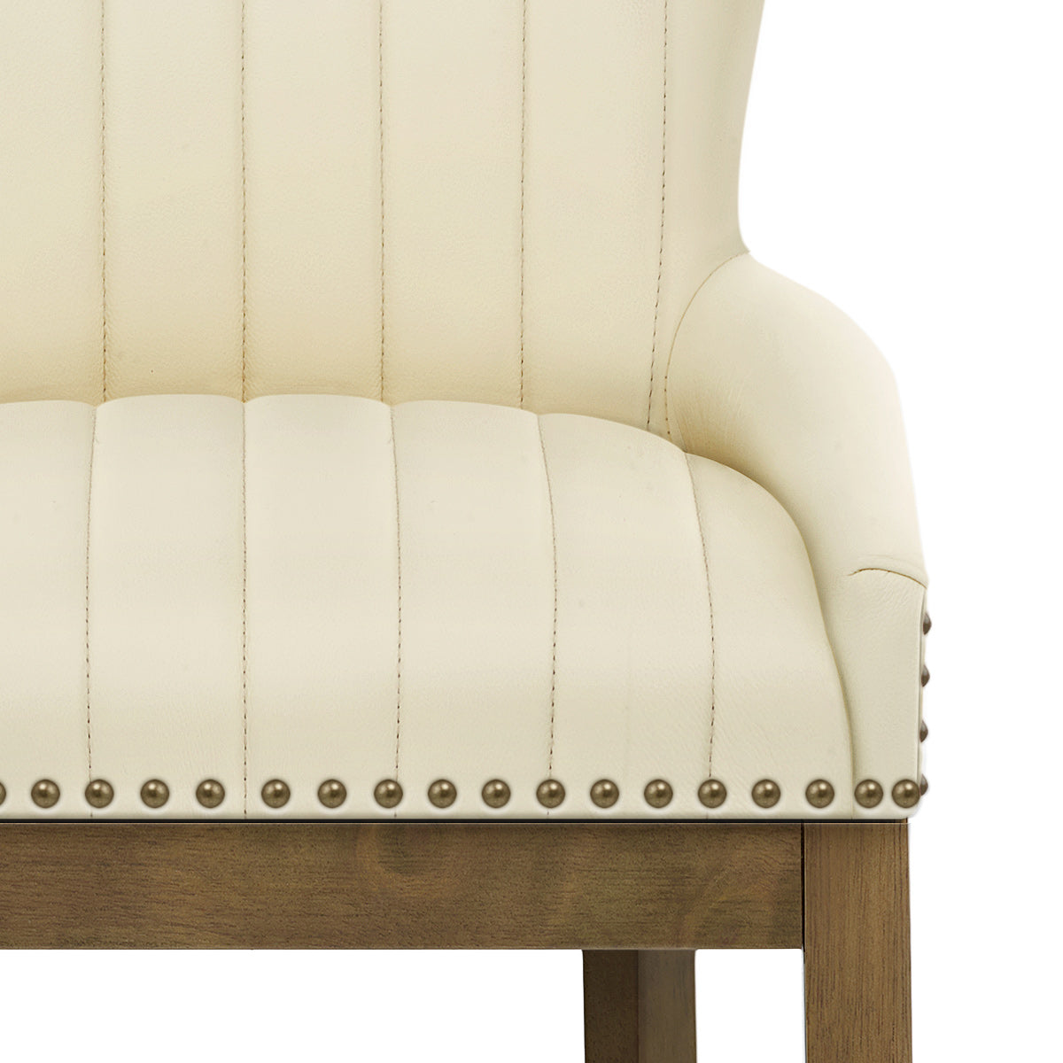Chiltern Oak Bar Stool Cream Leather